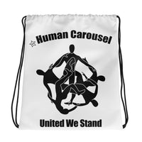 Human Carousel Drawstring bag