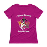 Human Carousel Ladies' Scoopneck T-Shirt
